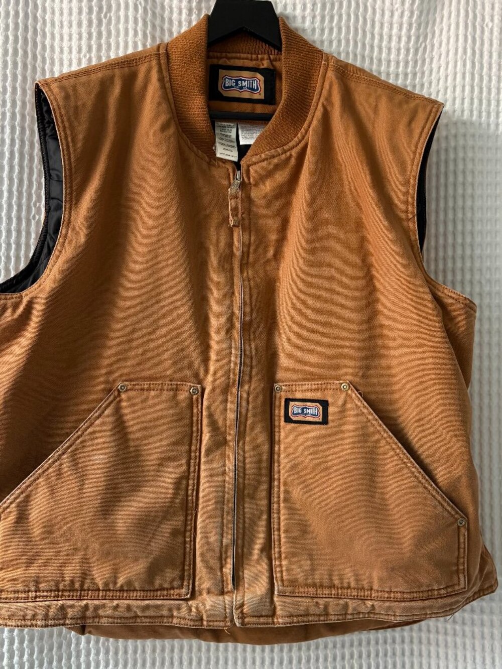 Big Smith duck canvas insulated men's work wear vest size XL regular 46–48